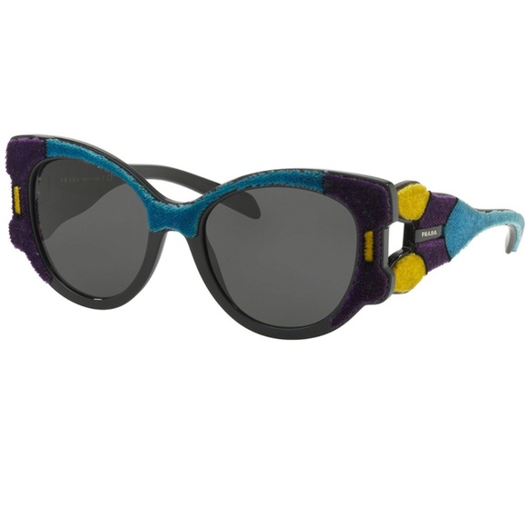 Prada Accessories - Prada Sunglasses Violet/Yellow/Azure w/Grey Lens
